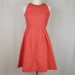 New York & Company Orange Halter neck dress